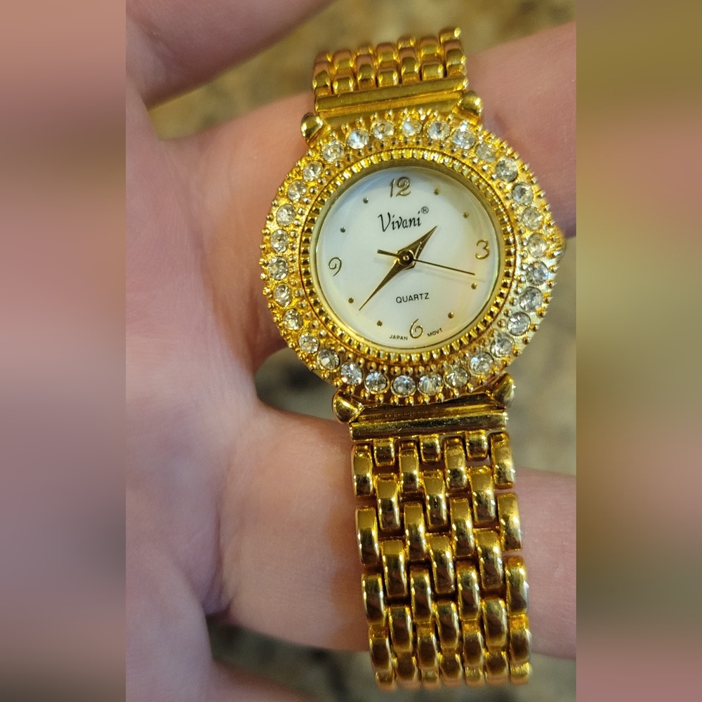 Womens Vivani Gold and Jewel Watch wristwatch